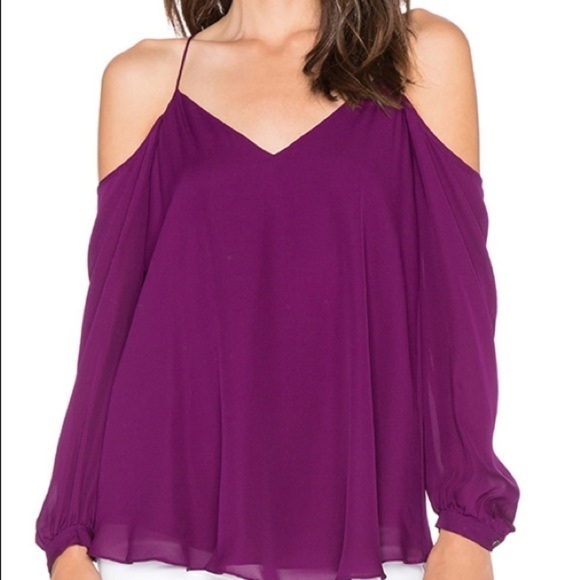 HAUTE Hippie Cold-Shoulder Blouse NWT Size Medium - Picture 1 of 9